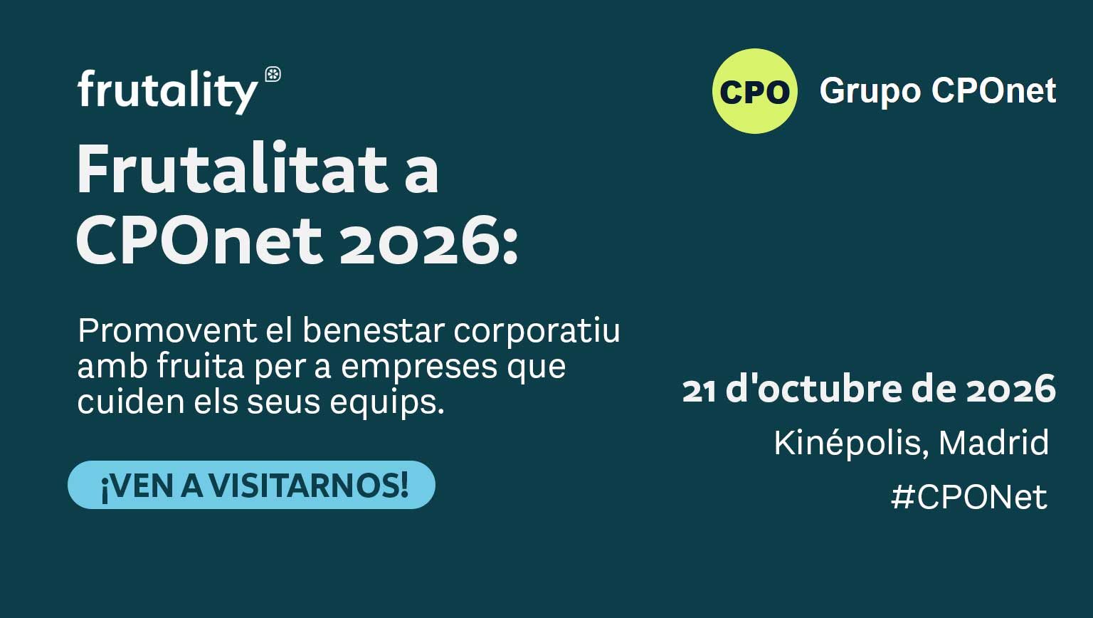 Frutality al CPOnet 2026: fruita per a empreses que cuida els equips