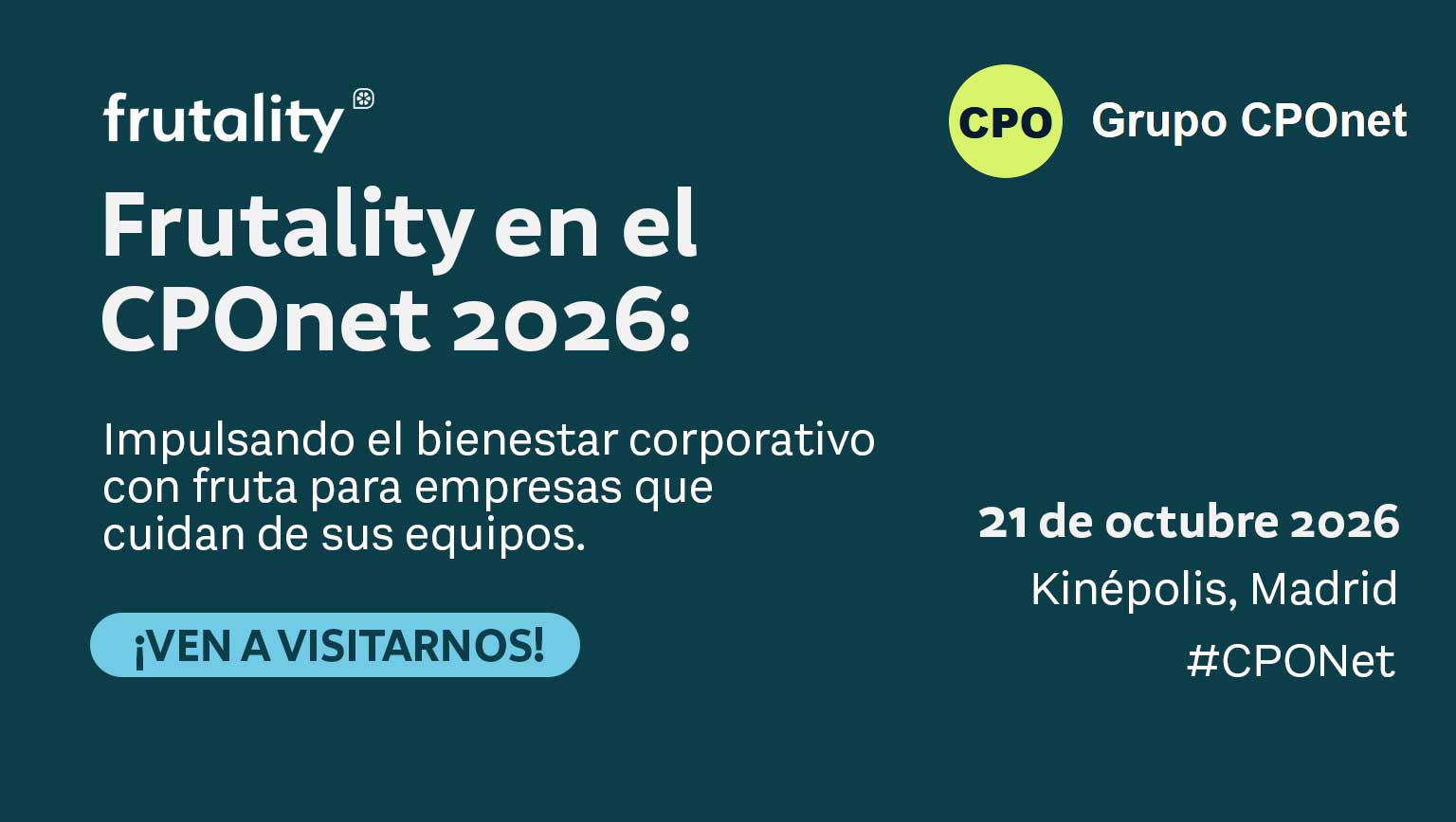 Frutality en el CPOnet 2026: fruta para empresas que cuida a los equipos